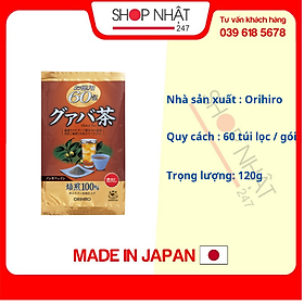 Trà lá ổi hỗ trợ giảm cân, đốt mỡ Orihiro 60 gói