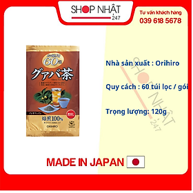 Trà ổi Guava Hiệu Orihiro 120g(2g*60 gói) - Tặng túi zip 3 kẹo mật ong Senjaku