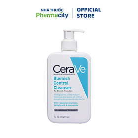 Sữa rửa mặt dạng gel tạo bọt cho da dầu mụn CeraVe Blemish Control Cleanser (473ml)