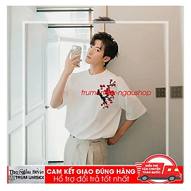 Áo thun Stee nam tay lỡ unisex form rộng overtee SAKURATARA chất vải cotton xịn Trumunisex aothununisex