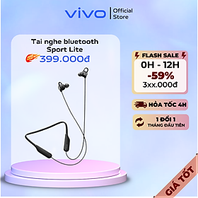 Tai nghe không dây vivo Sport Lite Bluetooth 5.0 Nam châm 2 đầu - Thời Gian Sử Dụng 18 Tiếng - Hàng Chính Hãng - Màu Đen/Xanh Lam