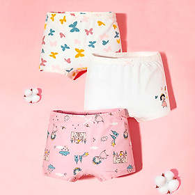 Quần chip đùi bé gái họa tiết đáng yêu Baby-S, Set 3 quần chip bé gái mềm mịn cao cấp – SC025