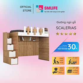 Giường tầng gỗ hiện đại cho bé SMLIFE Scalerias  | Gỗ MDF dày 17mm chống ẩm | D234xR106xC190cm