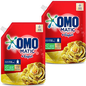 Combo 2 Túi Nước Giặt OMO Matic Comfort Hương Tinh dầu thơm 2.0kg