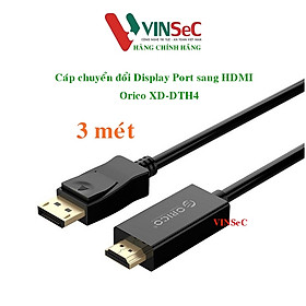Mua Cáp chuyển đổi Display Port sang HDMI ORICO XD-DTH4-30-BK (3m)-Hàng chính hãng