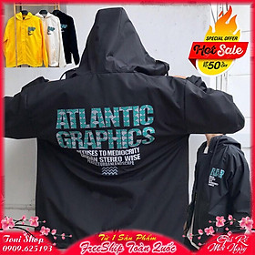 ÁO KHOÁC DÙ Rap Atlantic Graphics (M790 - Kèm Ảnh Thật - Có Form Rộng XL)