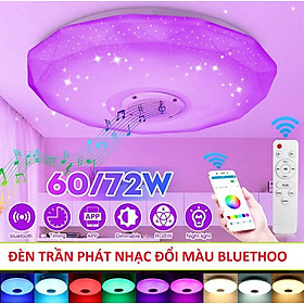 Đèn Ốp Trần Âm Nhạc 3D Bluetooth Thông Minh 2in1 Thời Trang Hiện Đại Đơn