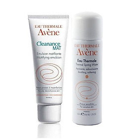 Combo Nhũ Tương Giảm Bóng Nhờn Cho Da Nhờn Mụn Avène Cleanance Mat Mattifying Emulsion (40ml) Và Nước Khoáng Làm Dịu, Chống Kích Ứng Da Avène Thermal Spring Water A1ATW1 (50ml)