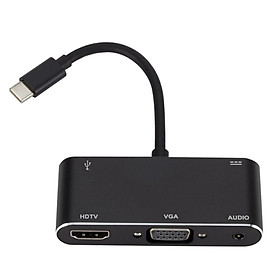 Mua Hub Type-C ra Usb 3.0+Hdmi+Vga+Audio 5 in 1 KingMaster - hàng nhập khẩu