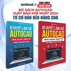 Sách Autocad - Bộ 2 Cuốn Từ Cơ Bản Đến Nâng Cao Xuất Bản Chính Hãng, Ứng Dụng Thực Tế, In Màu, Kèm Video Hướng Dẫn