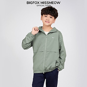 Áo khoác gió trẻ em Bigfox Miss Meow size đại 2 lớp có mũ cho trẻ em, bé trai bé gái thu đông từ 3-11 tuổi 30kg 43kg