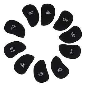 10-Pack Golf Iron Headcovers Wedge Iron Protective Head Cover Golf Accessories for Avid Golfers