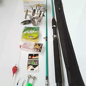 Bộ Cần Câu 2 khúc Shimano Đặc ruột, Máy Yolo TFB 3000 - 6000 và phụ kiện