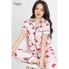 NEW - Bộ Đồ Ngủ Nữ Pijama Quần Dài Tay Ngắn Lụa Cao Cấp Mặc Nhà Đẹp Mềm Mịn Thấm Hút Thoáng Mát – VADESI