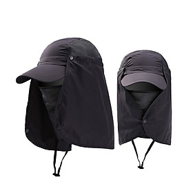 Nón chống nắng có vành Outdoor Sport Hiking Visor Hat UV Protection Face Neck Cover