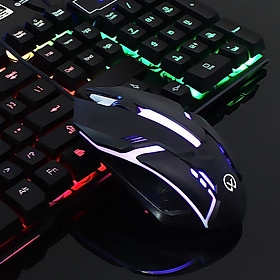 LED Optical 2400DPI 4 Button USB Wired Colorful Gaming Mouse for PC Labtop