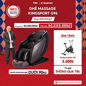 Ghế massage KINGSPORT G96 cao cấp, công nghệ massage 3D Ultra với 24 bài tập, đo chân tự động, điều khiển bằng tablet cảm ứng