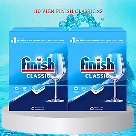Combo 2 hộp viên rửa bát Finish 110 viên made in EU dùng cho máy rửa bát