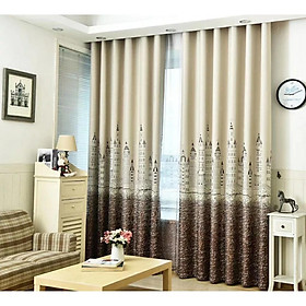 Mua Rèm che nắng rèm vải treo cửa nhà phố nâu mẫu mới (nhiều size)