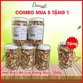 [Mua 5 Tặng 1] Combo 5 Hủ Hạt Điều Bể Lụa Rang Muối Bể Đôi 250g Dương Cát Thơm Ngon Giòn Béo