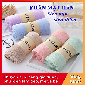 Khăn mặt Hàn lông cừu siêu mềm mịn thấm nước, khăn dùng cho trẻ sơ sinh, trẻ nhỏ 30 - 50cm