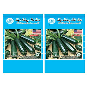 Bộ 2 Gói Hạt Giống Bí Ngòi Xanh - Dark (Cucurbirta pepo) 2g