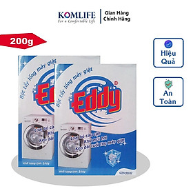 Bột tẩy lồng máy giặt EDDY 200g loại bỏ cặn bẩn khử mùi hôi, tăng độ bền máy giặt
