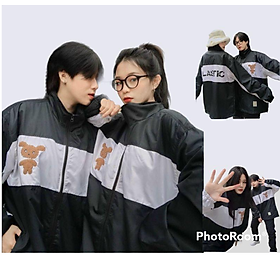 Áo Khoác Dù Nam Nữ Ulzzang Unisex Form Rộng Bomber, ÁO KHOÁC NAM UNISEX NAM- NỮ CỔ ĐỨNG GẤU CHẤT LIỆU DÙ 2 LỚP ĐI MƯA CẢN GIÓ CHỐNG NẮNG TỐT HÓT TREND 2022