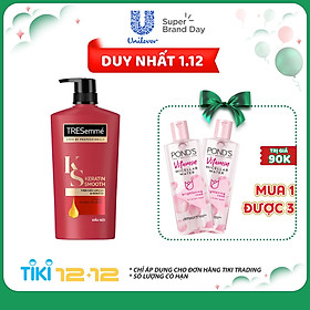 Dầu Gội Tresemmé Keratin Smooth Tinh Dầu Argan Và Keratin Vào Nếp Suôn Mượt (850g)