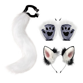 Ears and Tail Cosplay Props, Lolita Hair Accessories Plush