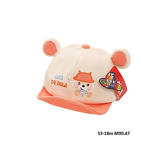 M90 Mũ mềm cho bé trai/bé gái-mũ có hình chú gấu đáng yêu cho bé S3-18m