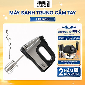 Máy đánh trứng Lebenlang, máy trộn cầm tay 5 tốc độ, công suất lớn 400W, bảo hành 2 năm - hàng chính hãng