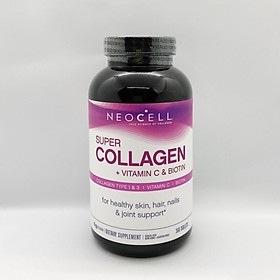 Viên uống NEOCELL Đẹp Da Khỏe Khớp Super Collagen +C Và Biotin (360 Viên) - Mỹ