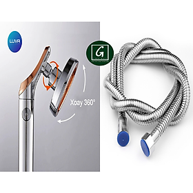 Mua Combo vòi hoa sen Luva VS6 kèm dây sen inox cao cấp chống xoắn  đường kính bát sen11cm  Bật/Tắt trực tiếp trên vòi sen