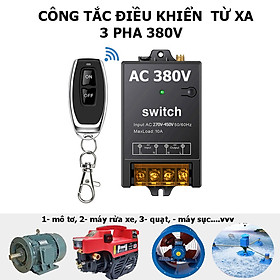 Hình ảnh Công tắc điều khiển từ xa khoảng cách 100m dùng điện 3 pha 380V, bật tắt các thiết bị điện 3 pha 380V