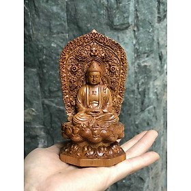 Mua Tượng phật adi đà mini bằng gỗ bách xanh thơm phức kt 13×7×7cm