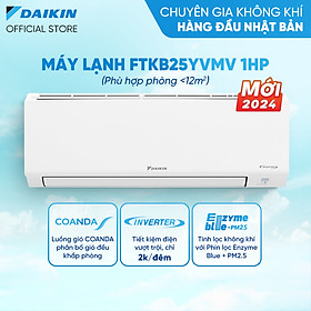 Miên phi công lăp Model mơi 2023 - Máy Lạnh Daikin Inverter FTKB25XVMV 1HP 9000BTU - Tiết kiệm điện - Luồng gió Coanda - Độ bền cao - Chống Ăn mòn - Chống ẩm m