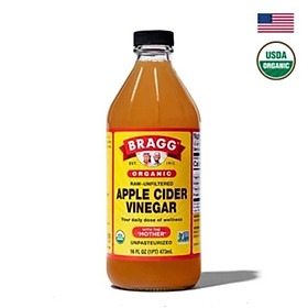 Giấm táo hữu cơ chứa giấm cái hiệu Bragg Organic Cider Vinegar - 473ml