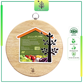 Mua Thớt gỗ hình tròn  có khoen xoay tiện lợi | Gỗ Đức Thành - 02051 | Đạt tiêu chuẩn vệ sinh an toàn thực phẩm
