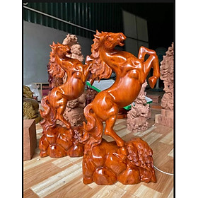 Mua Nhất mã phi thiên Gỗ hương đá liền khối cao 60 cm