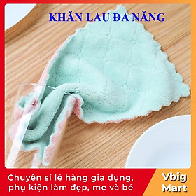 Mua Combo 5 khăn lau tay nhà bếp 2 mặt siêu mềm mịn (KLT04)