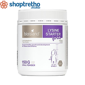 Bột Lysine giúp bé tăng chiều cap Bio Island Starter 150g của Úc giúp bé