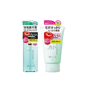 Combo dành cho da nhạy cảm Nước tẩy trang Cleansing Research Aqua Cleansing 145ml và sữa rửa mặt aha từ trái cây Cleansing Research Wash Cleansing B 120g