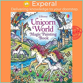 Sách - Unicorn World Magic Painting Book by Elzbieta Jarzabek (UK edition, paperback)