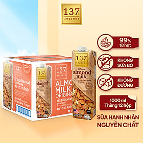 [THÙNG 12 HỘP 1L] Thùng Sữa Hạt Nguyên Chất Không Đường 137 DEGREES Nhiều Vị, Dinh Dưỡng Thái Lan Healthy Chính Hãng
