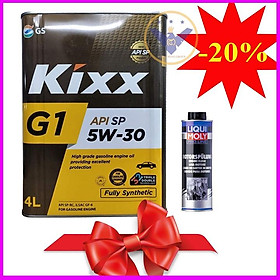 Dầu nhớt ô tô tổng hợp Kixx G1 API SP 5W30 Hàn Quốc can 4L + Súc nhớt Liqui Moly 500ML