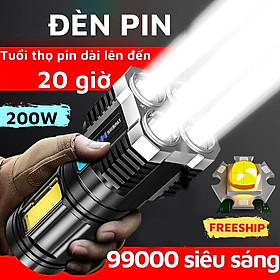 Mua Đèn Pin Cầm Tay Siêu Sáng Chiếu Sáng 4 Chế Độ Sáng