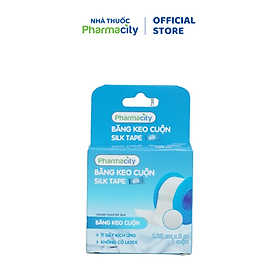 Băng keo y tế Pharmacity Silk Tape (Hộp 1 cuộn)