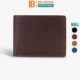 Ví nam, bóp nam da bò Saffiano Bụi Leather V126 - Bảo hành 12 tháng