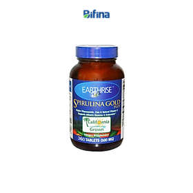 Tảo Mặt Trời Earthrise Spirulina Gold Plus - Hỗ trợ tăng cân - Lọ 360 viên